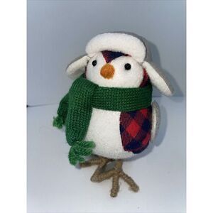 2019 Wondershop Target‎ Spritz Bird "Bayham" Christmas Red Plaid Green Scarf